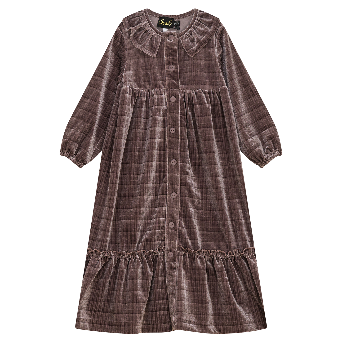 Girl's Velour Maxi Dress