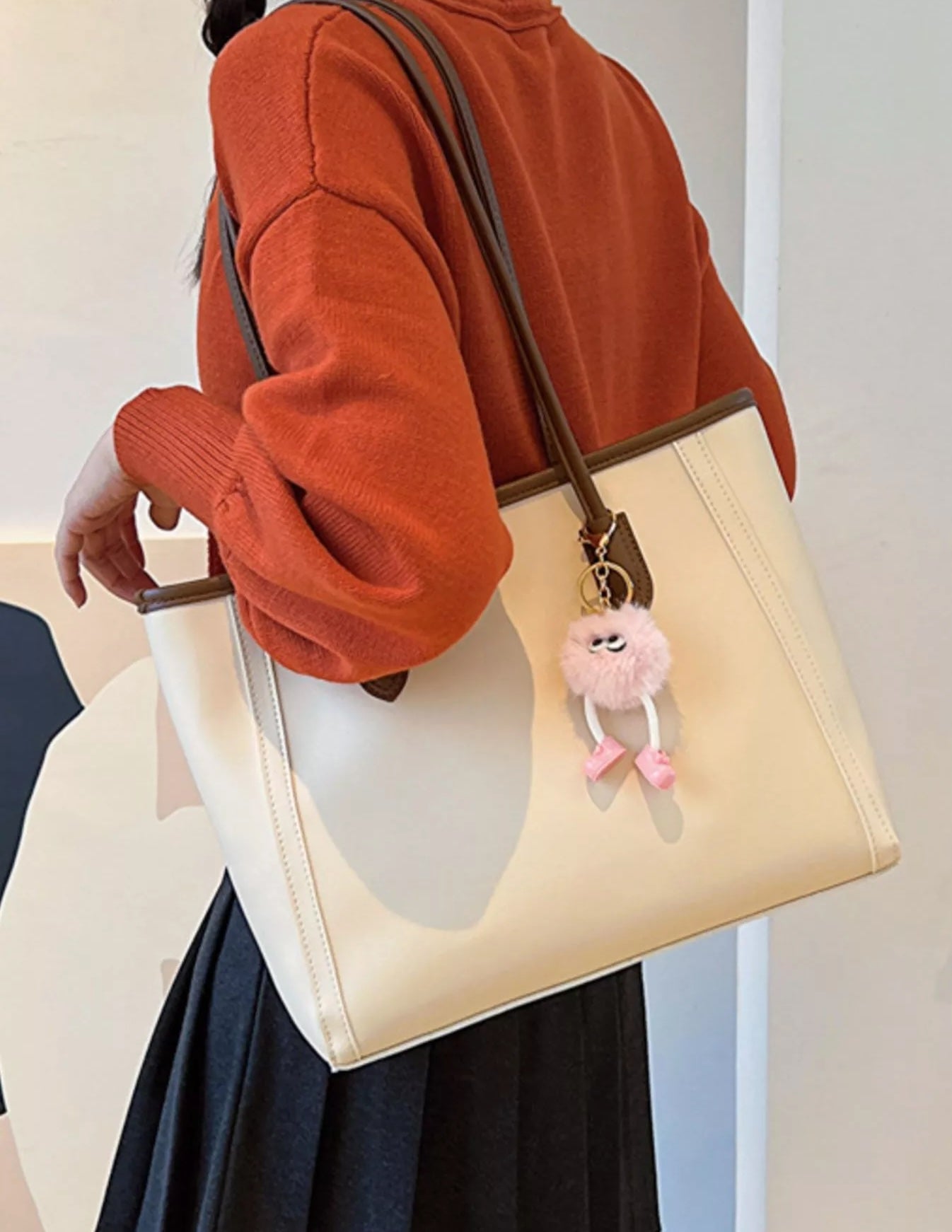 Faux Leather Tote Bag